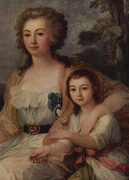 Angelica Kauffmann Countess Anna Protassowa with niece Germany oil painting art